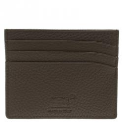 Pre Owned Montblanc Brown Leather Meisterstuck Pocket Card Holder 6CC