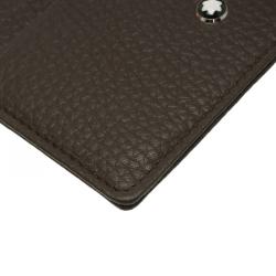 Pre Owned Montblanc Brown Leather Meisterstuck Pocket Card Holder 6CC