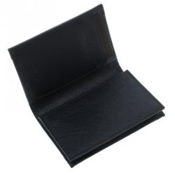 Montblanc Blue Coated Canvas and Leather Signature Card Holder