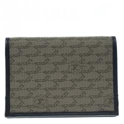 Montblanc Blue Coated Canvas and Leather Signature Card Holder