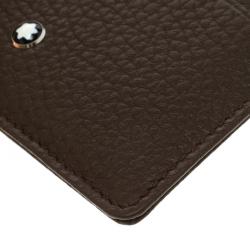 Montblanc Brown Soft Grain Leather Meisterstuck Card Holder 6CC
