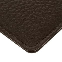 Montblanc Brown Soft Grain Leather Meisterstuck Card Holder 6CC