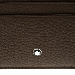 Montblanc Brown Soft Grain Leather Meisterstuck Card Holder 6CC
