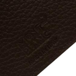 Montblanc Brown Soft Grain Leather Meisterstuck Card Holder 6CC