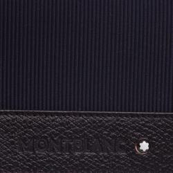 Pre Owned Montblanc Navy Blue Leather Night Flight Wallet