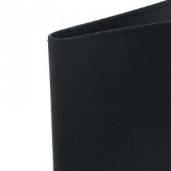 Pre Owned Montblanc Black Woven Effect Leather Passport Holder