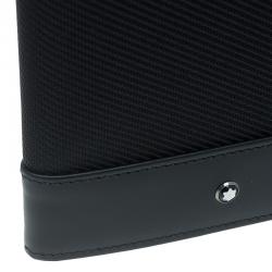 Pre Owned محفظة باسبور مون بلان مايسترستاك نايتفلايت جلد أسود 