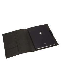 Pre Owned Montblanc Brown Leather and Monogram Canvas Notebook
