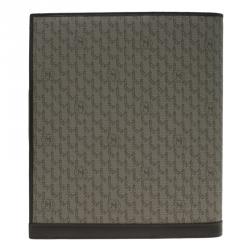 Pre Owned Montblanc Brown Leather and Monogram Canvas Notebook