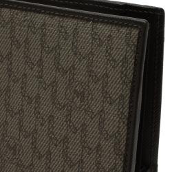 Pre Owned Montblanc Brown Leather and Monogram Canvas Notebook