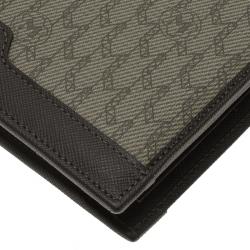 Pre Owned Montblanc Brown Leather and Monogram Canvas Notebook