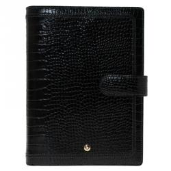 Pre Owned Montblanc Brown  Crocodile Embossed La Vie De Boheme Medium Organizer
