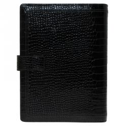 Pre Owned Montblanc Brown  Crocodile Embossed La Vie De Boheme Medium Organizer