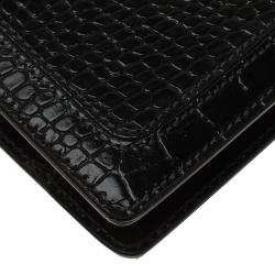 Pre Owned Montblanc Brown  Crocodile Embossed La Vie De Boheme Medium Organizer