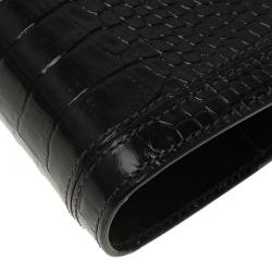 Pre Owned Montblanc Brown  Crocodile Embossed La Vie De Boheme Medium Organizer