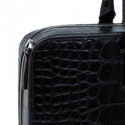 Montblanc Black Croc Embossed Meisterstuck Briefcase