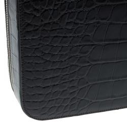 Montblanc Black Croc Embossed Meisterstuck Briefcase