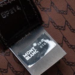 Montblanc Black Croc Embossed Meisterstuck Briefcase