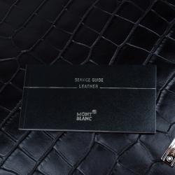 Montblanc Black Croc Embossed Meisterstuck Briefcase
