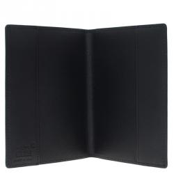 Pre Owned حافظة جواز سفر مون بلان كانفاس  وجلد سوداء