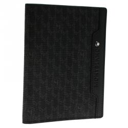 Pre Owned حافظة جواز سفر مون بلان كانفاس  وجلد سوداء