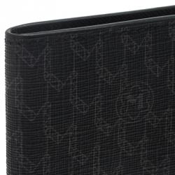 Pre Owned حافظة جواز سفر مون بلان كانفاس  وجلد سوداء