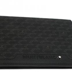 Pre Owned حافظة جواز سفر مون بلان كانفاس  وجلد سوداء