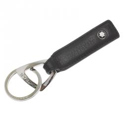 Pre Owned Montblack Black Leather Meisterstuck Keyring