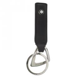 Pre Owned Montblack Black Leather Meisterstuck Keyring
