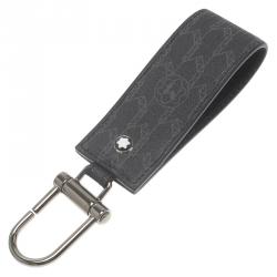 Pre Owned Montblanc Black Signature Leather Meisterstuck Keyring