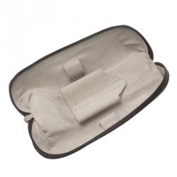 Pre Owned Montblanc Brown Leather Lady Star Zip Pen Pouch