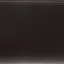 Pre Owned Montblanc Brown Leather Lady Star Zip Pen Pouch