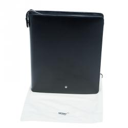 مملوكة مسبقًا مفكرة مون بلان ميسترستوك جلد أسود كبيرة