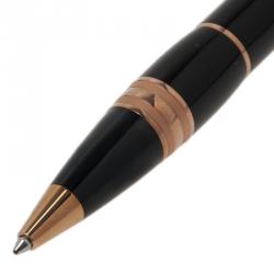Pre Owned Montblanc Black Resin Rose Gold-Plated Starwalker Ballpoint Pen