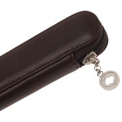 Pre Owned جراب قلم مون بلان مايستر ستاك جلد بني بسحاب