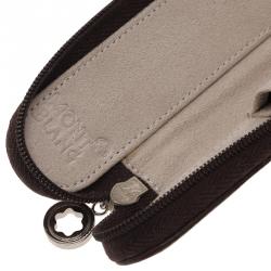 Pre Owned جراب قلم مون بلان مايستر ستاك جلد بني بسحاب