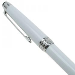 Pre Owned Montblanc White Lacquer Meisterstück Women's Ballpoint Pen
