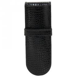 Pre Owned Montblanc Black Meisterstuck Leather Double-Pen Pouch