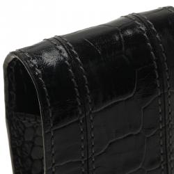 Pre Owned Montblanc Black Meisterstuck Leather Double-Pen Pouch