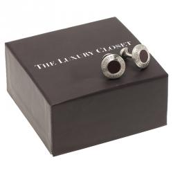 Pre Owned Montblanc Black Stainless Steel Heritage Men's Cufflinks