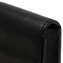 Pre Owned Montblanc Black Meisterstuck Leather Double-Pen Pouch