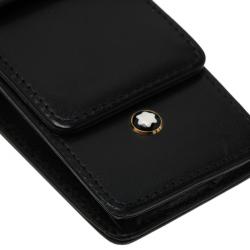 Pre Owned Montblanc Black Meisterstuck Leather Double-Pen Pouch