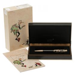 Pre Owned Montblanc Black Gold-Plated Resin Writers Edition Carlo Collodi Ballpoint Pen