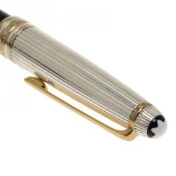 Pre Owned Montblanc Black Silver and Resin Meisterstück Solitaire Doué Ballpoint Pen