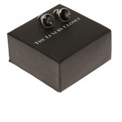 Pre Owned Montblanc Meisterstuck Black Mother Of Pearl Stainless Steel Men's Cufflinks
