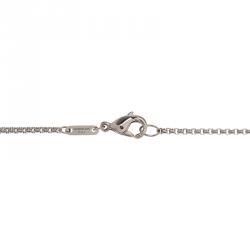 Pre Owned Montblanc Men's Monograin Collection Leather Inlay Tag Steel Pendant Necklace