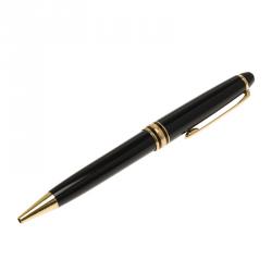 Pre Owned Montblanc Black Gold and Resin Meisterstück Ballpoint Pen
