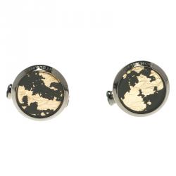 Pre Owned Montblanc Gold Tone Grey Stainless Steel Cufflinks
