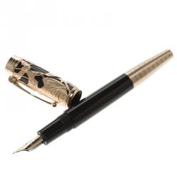 Montblanc Carlo Collodi Brown Resin Gold Plated Limited Edition Fountain Pen, with 18k Gold Nib