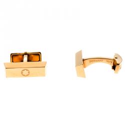Pre Owned Montblanc Rose Gold Tone Classic Bar Cufflinks